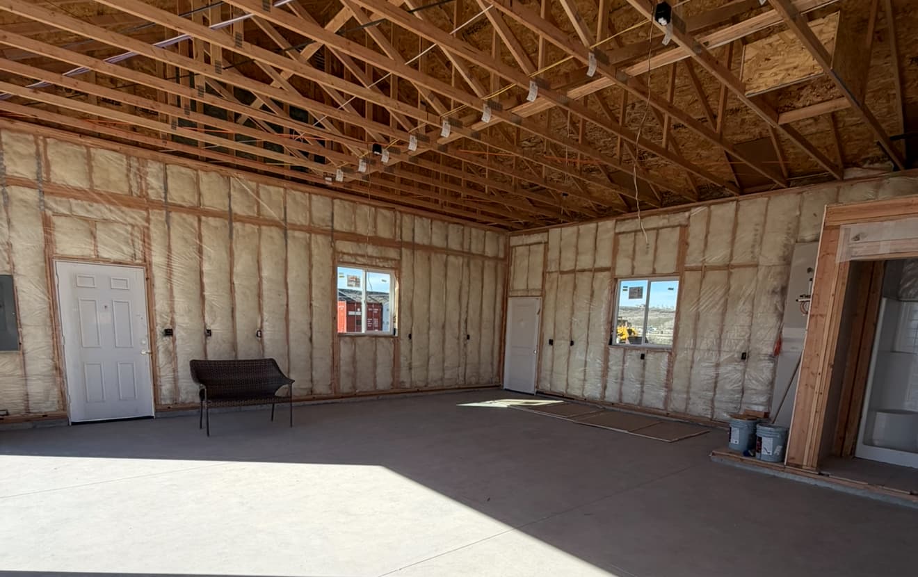 Insulation and drywall installation